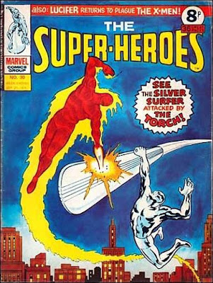 Marvel UK, The Super-Heroes #30, Human Torch vs Silver Surfer