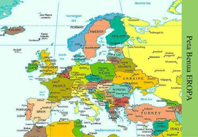 Peta Negara-negara Anggota Uni Eropa (EU)