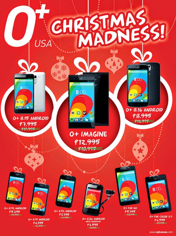 O+ Android Smartphones, O+ Christmas Madness