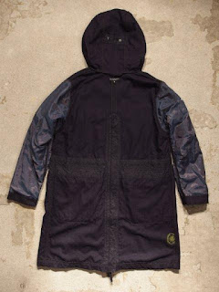 Engineered Garments "Over Parka in Dk.Navy Uniform Serge"