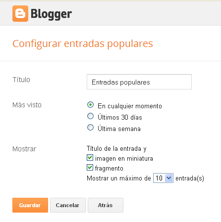 Cambiar mis Entradas Populares de forma Horizontal