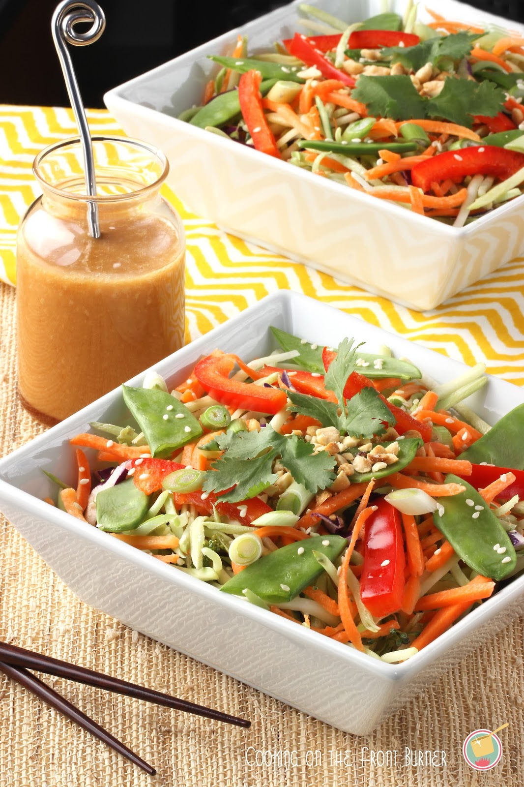 Asian Slaw with Ginger Soy Dressing Cooking on the Front Burner