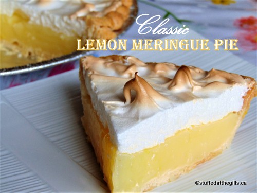 A slice of Classic Lemon Meringue Pie.