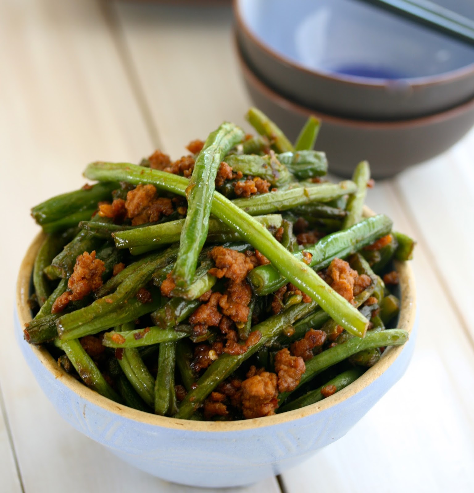 Angie Cooks In Portland Spicy Chinese Green Beans with
