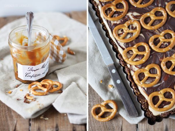 No-bake-Schokoladen-Brezel-Tarte mit Erdnussbutter und Karamell ... No-bake-Schokoladen-Brezel-Tarte mit Erdnussbutter und Karamell ...