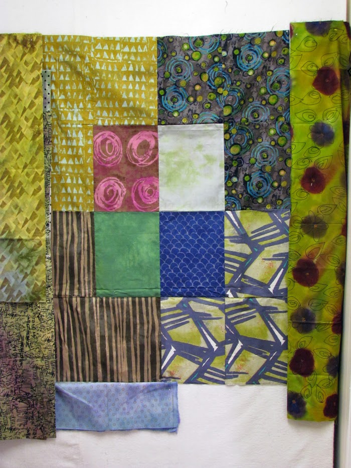 Auditioning borders for my newest modern quilt - Marty Mason 