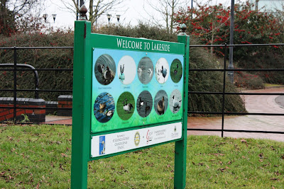 Large sign telling you about the different birds that can be seen here.