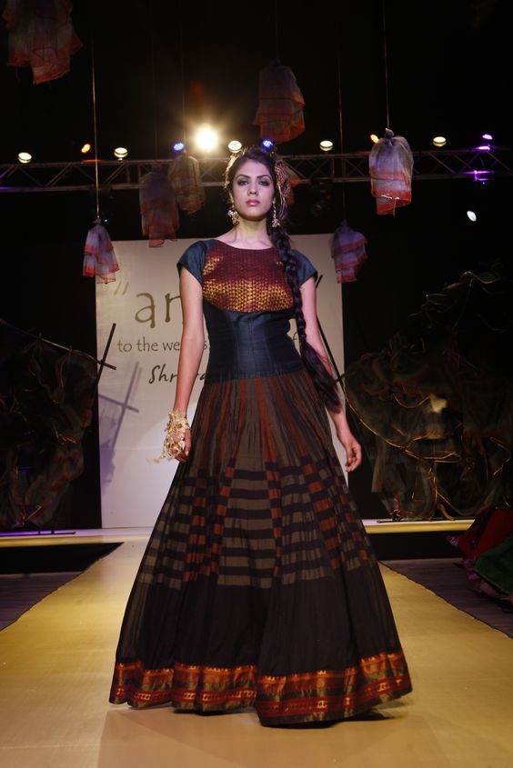 long frocks with sarees