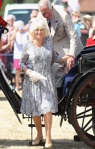 Prince Charles, Prince of Wales and Camilla, Duchess of Cornwall visited Sandringham Flower Show 2018 held at Sandringham Park