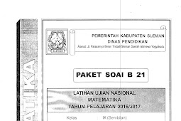 Download Soal TPM Kabupaten Sleman 13-14 Februari 2017 Matematika