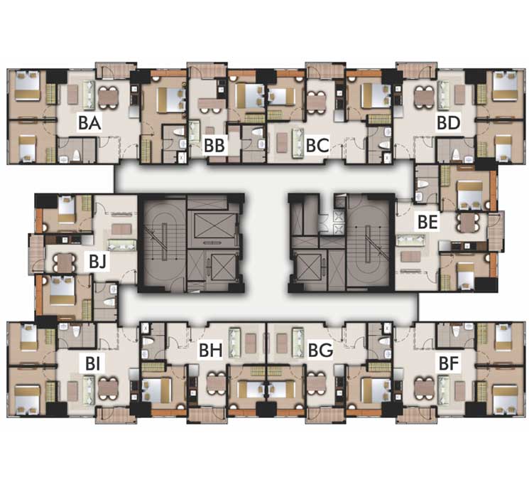 Denah Gedung Apartemen - Homecare24