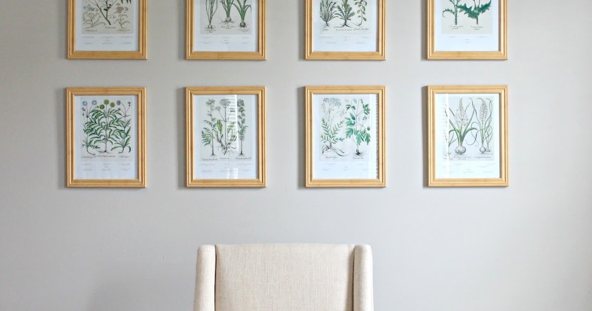 Botanical Gallery Wall in Dining Room Delightfully Noted