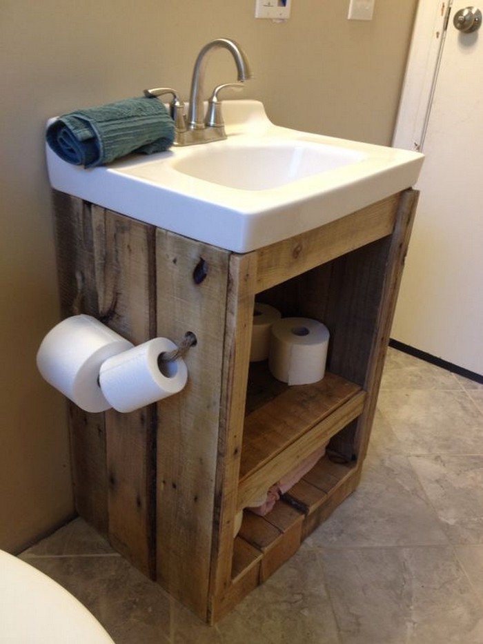What A Great Ideas! 60+ Bathroom Pallet Projects On a Budget Pallets
