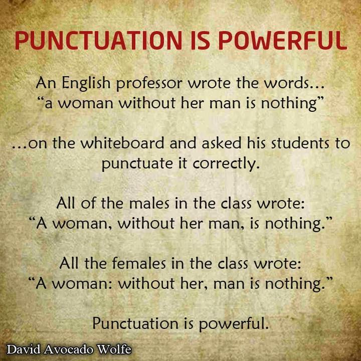JOSENMIAMI HISTORY BLOG: The Power of Punctuation!