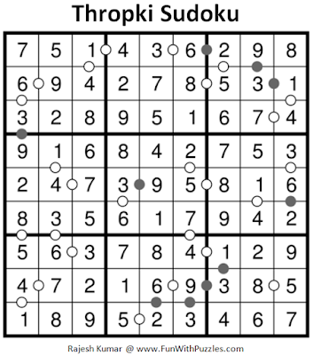 Thropki Sudoku (Fun With Sudoku #194) Answer