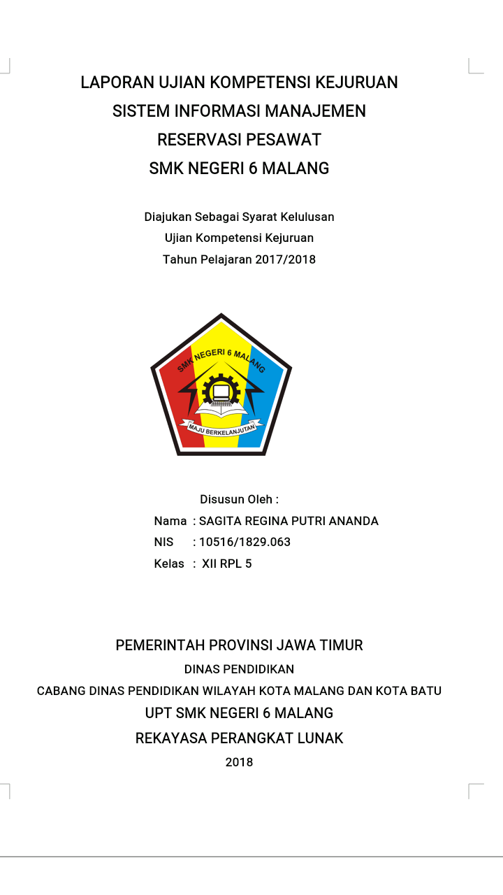 LAPORAN UJI KOMPETENSI KEJURUAN XII RPL 5 SAGITA REGINA