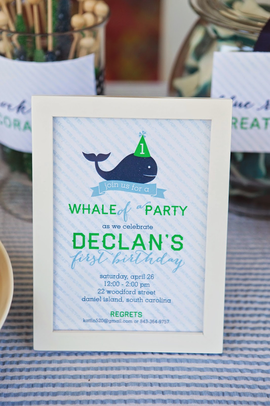 Whale Birthday Party Invitation