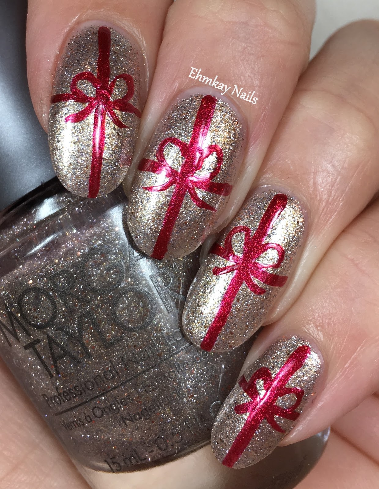ehmkay nails: Morgan Taylor Wrapped in Glamour Gift Wrap Nail Art