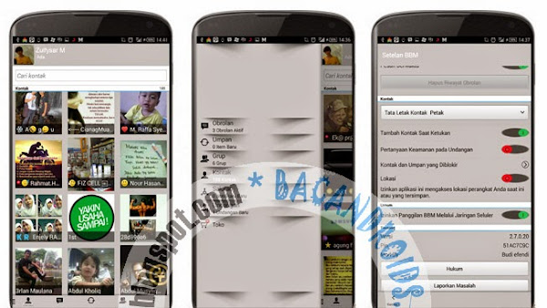 BBM Mod Android V2.7.0.20 Skin Gray Shadow New Version