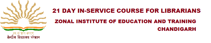 ZIET CHANDIGARH - INSERVICE COURSE FOR LIBRARIANS