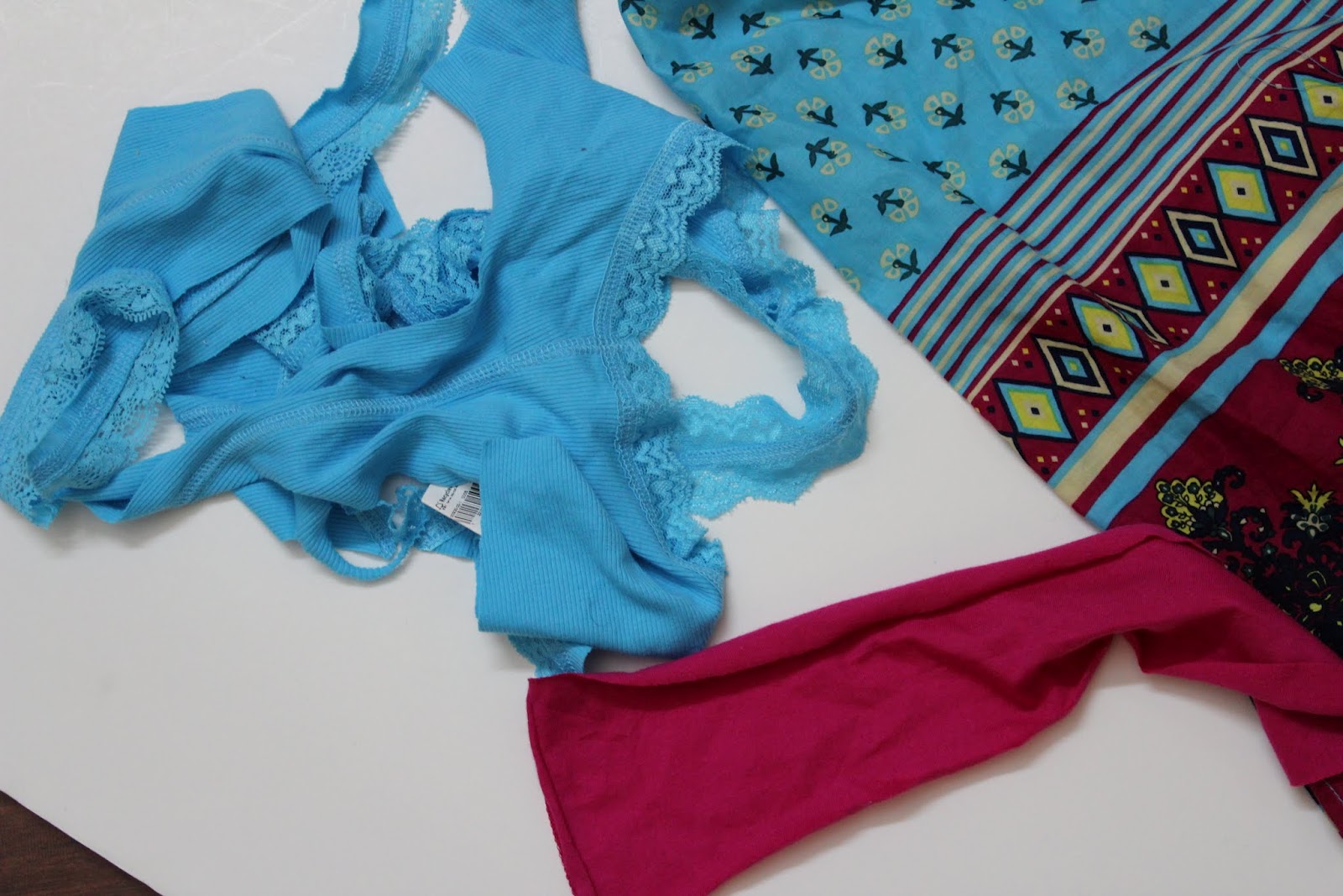 find matching fabric to fix neckline