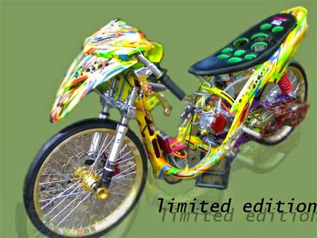Gambar Motor Drag BeAT Yang Penuh Warna Warni | Koleksi Gambar Motor