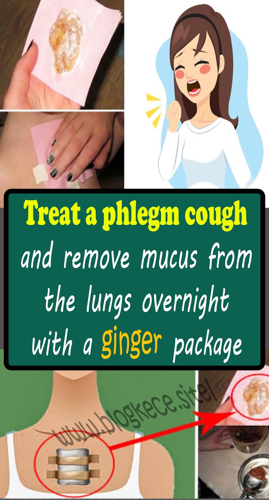 Treat a phlegm cough and remove mucus from the lungs overnight with a
