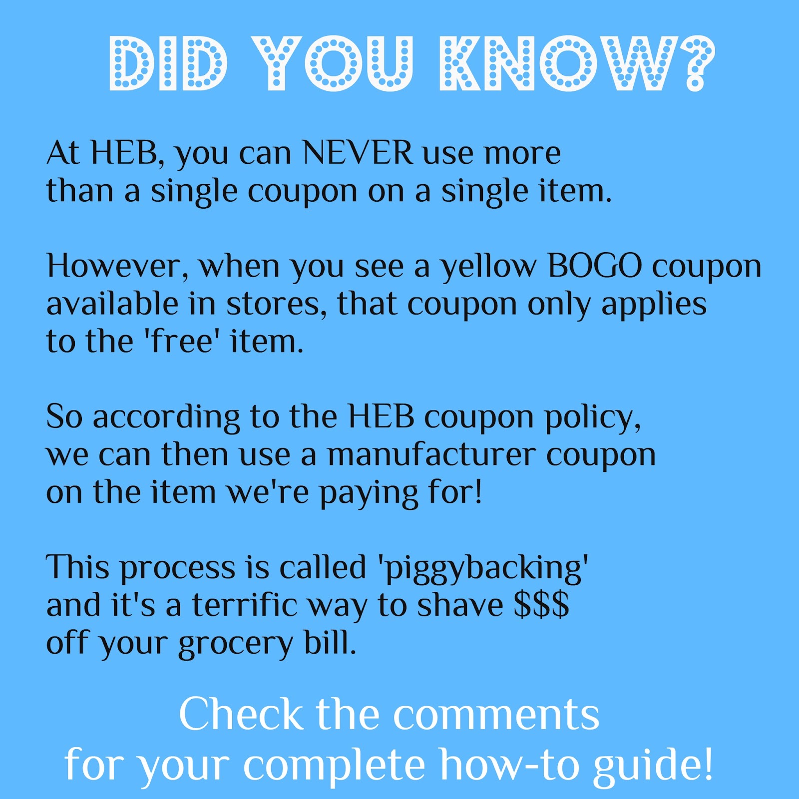 HEB Couponing 101 Free SelfPaced Coupon Class!