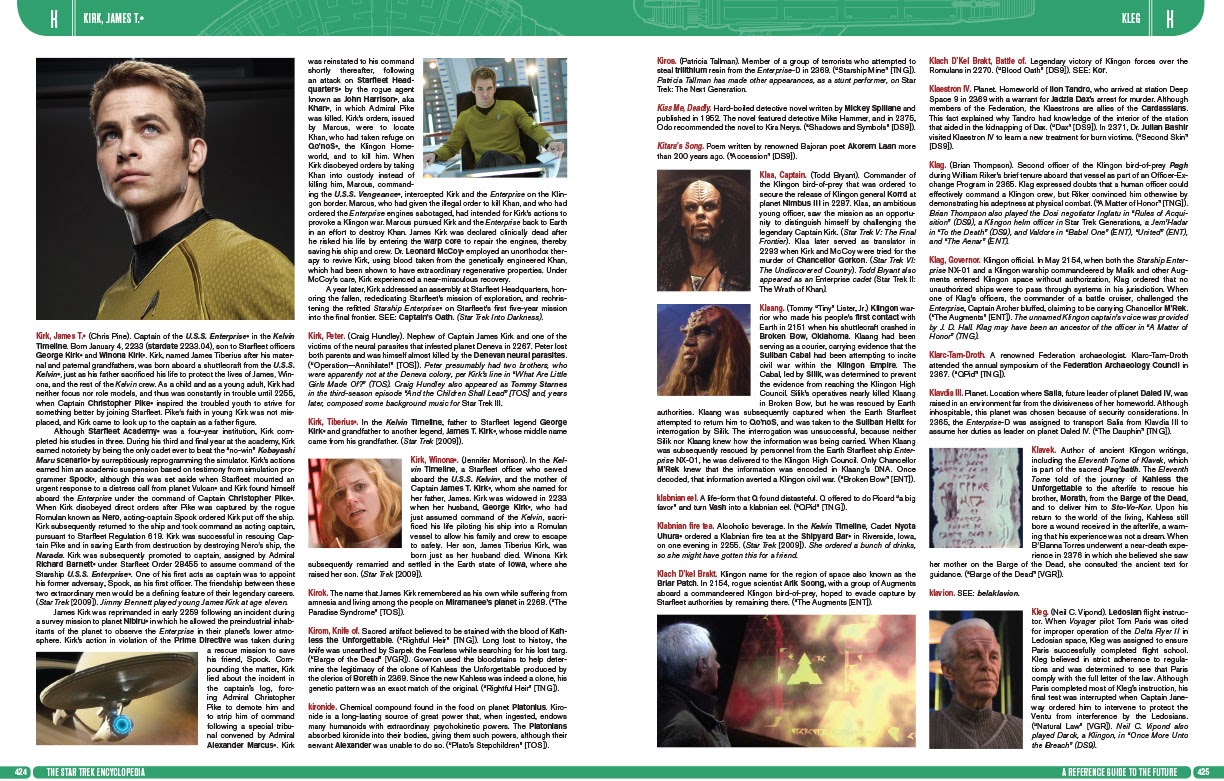 The Trek Collective: Star Trek Encyclopedia preview pages diagram star trek encyclopedia 