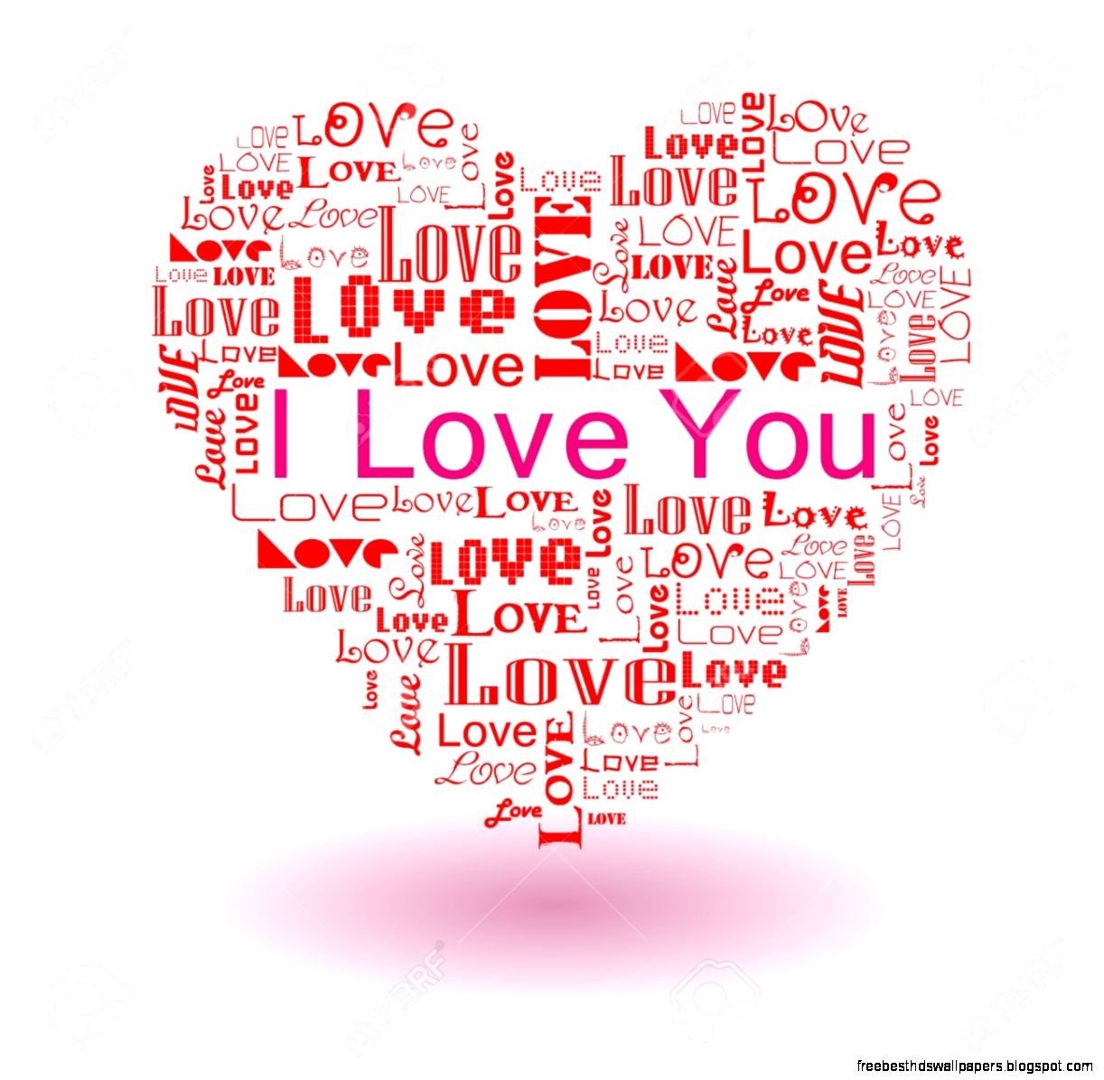 Vector Valentine S Day Love Text In Heart Royalty Free Cliparts