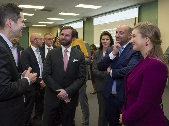 Hereditary Grand Duke Guillaume and Hereditary Grand Duchess Stéphanie, and Minister of Economy of Luxembourg, Etienne Schneider and a delegation of economy visited NASA's Ames Research Center