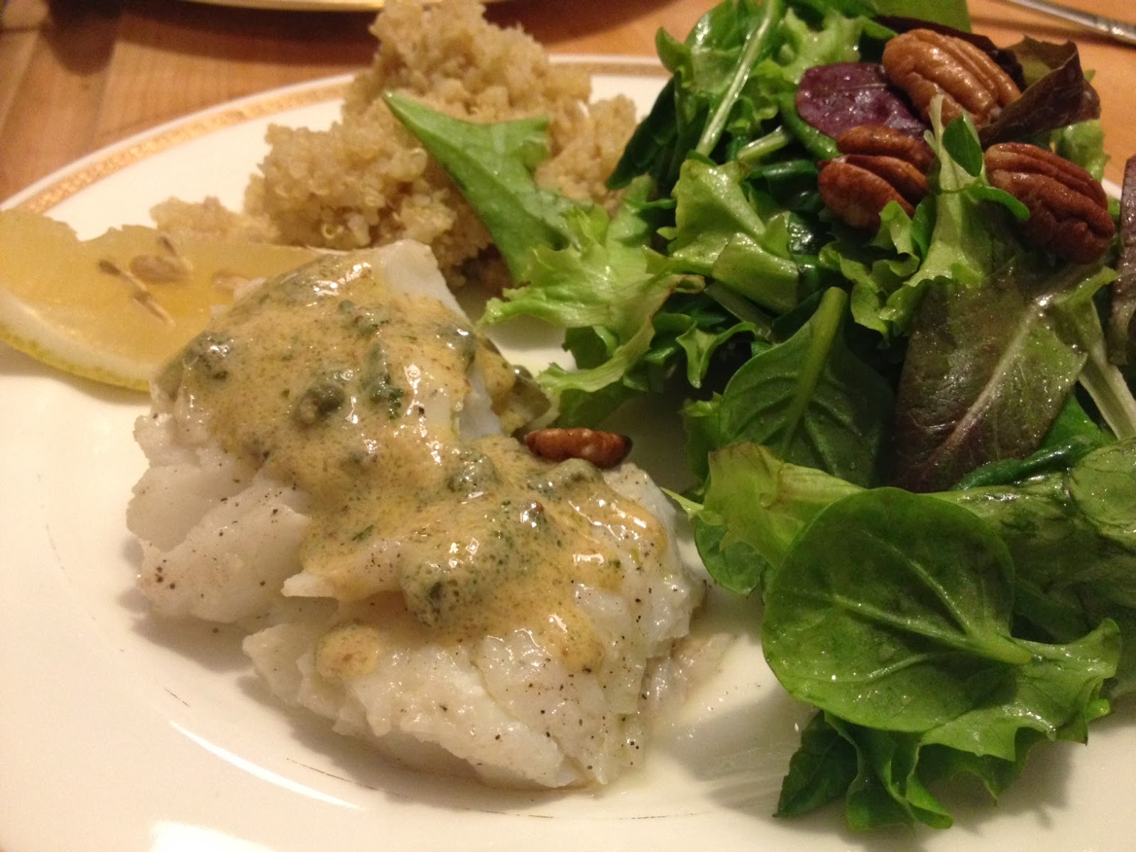 Cooking in NYC Pan Fried Cod with MustardCaper Sauce