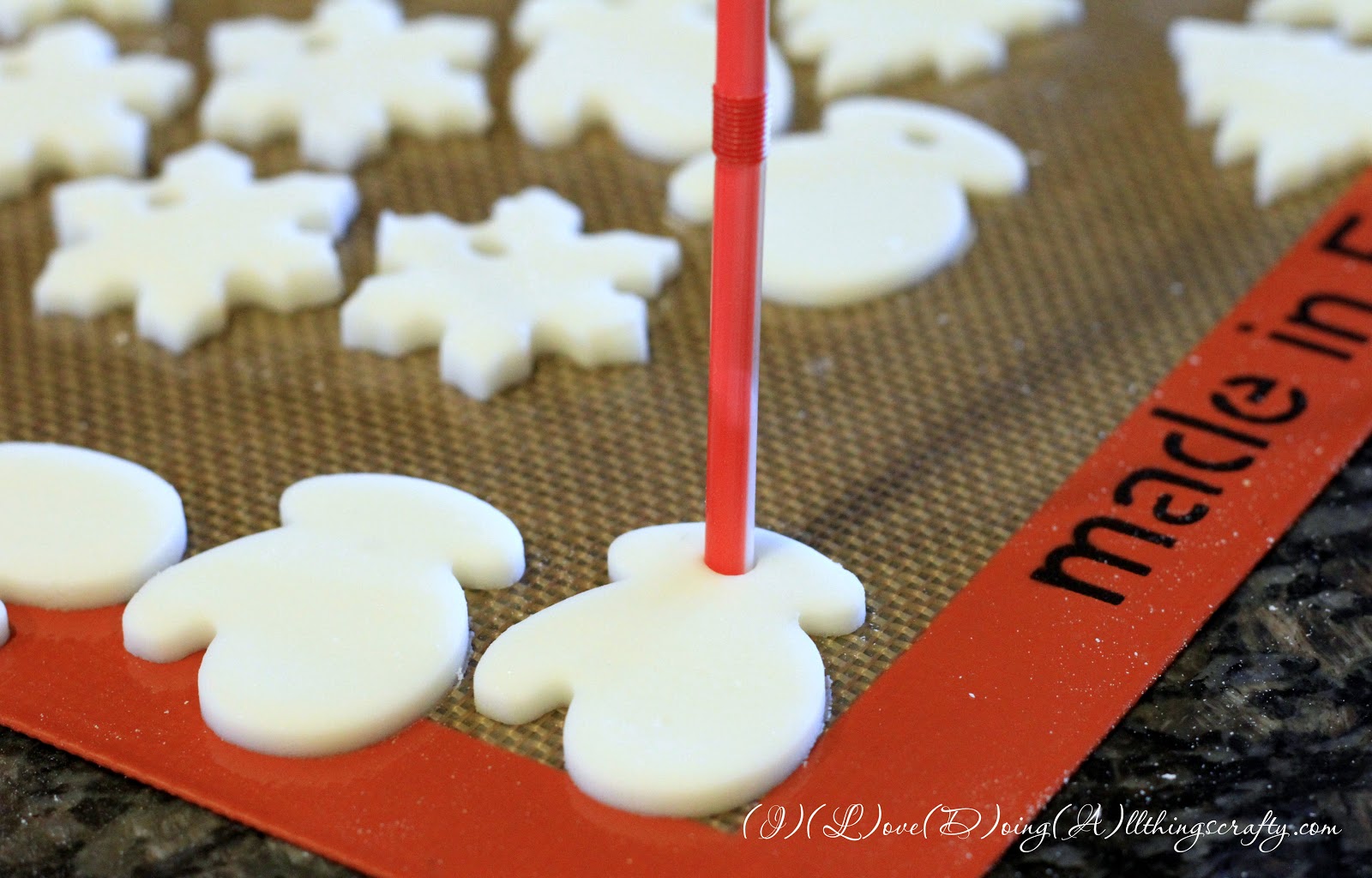 I Love Doing All Things Crafty Homemade Personalized Clay Ornaments using Stamps Christmas Craft