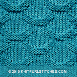 Only knit and purl stitches - Scales knitting 