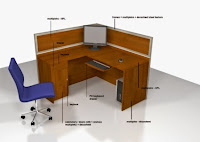 Desain Interior Semarang - Meja + Partisi Untuk 24 Staff, Front Desk, Back Panel, Font Perusahaan Dan Conference Table 