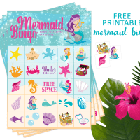 Mermaid Bingo Printable Free Mermaid Bingo Printable Free