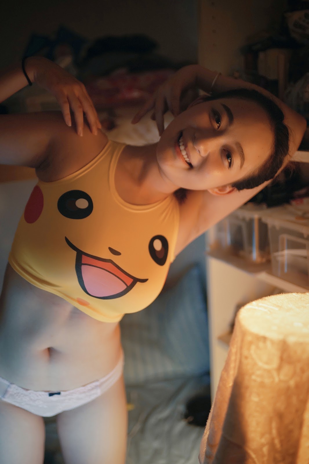 Hot girl..pikachu concept…