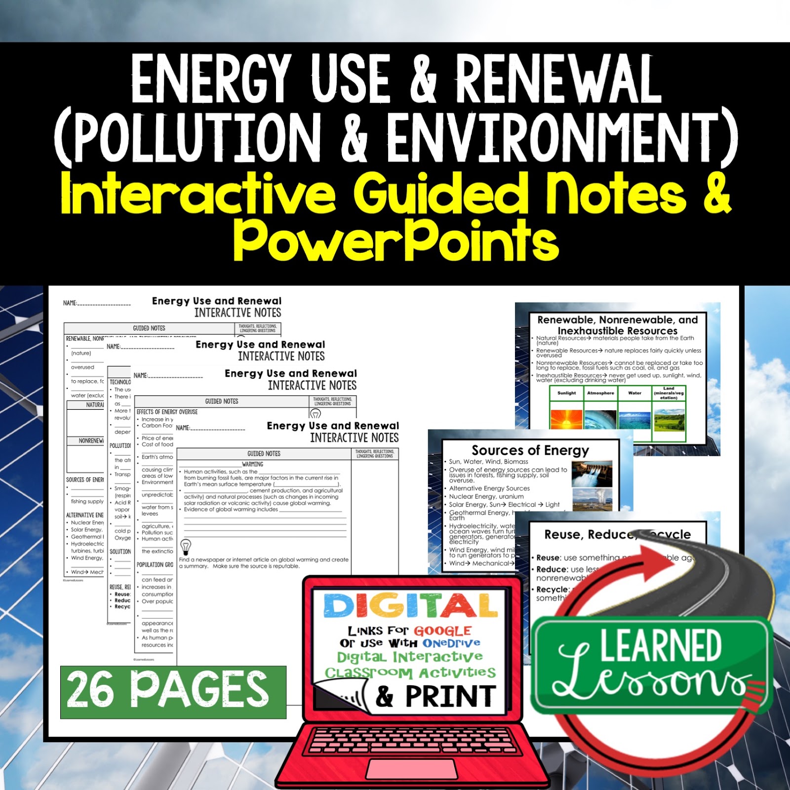 Earth Science Guided Notes and PowerPoints NGSS, Next Generation