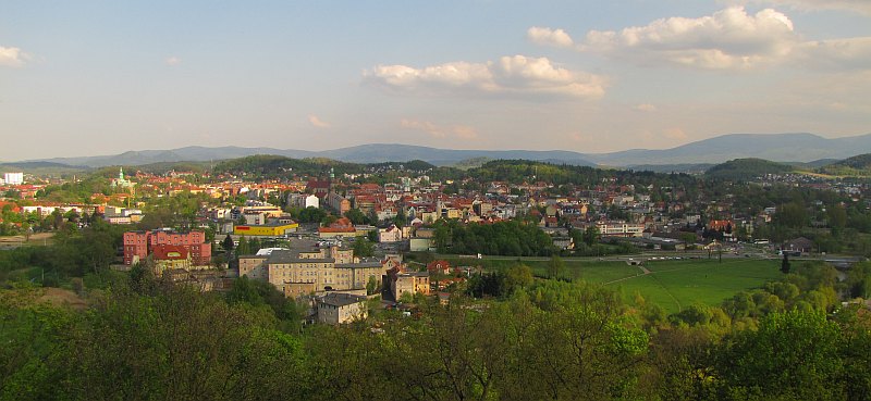 Panorama z wieży widokowej na Wzgórzu Krzywoustego.