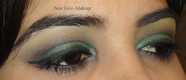 Green and Purple Eye Look