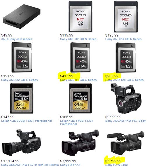 cainKuri From HD to 4K via Sony PXWZ100, Memory Cards XQD, Transfer