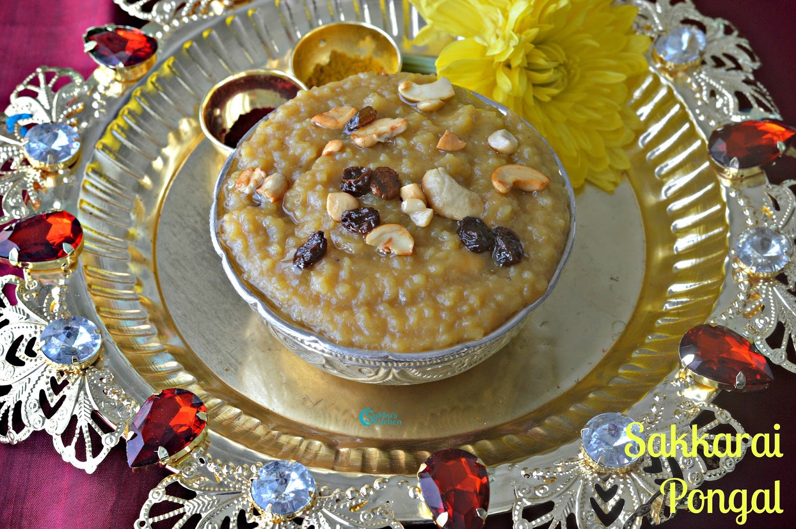 Sweet Rice Pongal / Sakkarai Pongal Subbus Kitchen