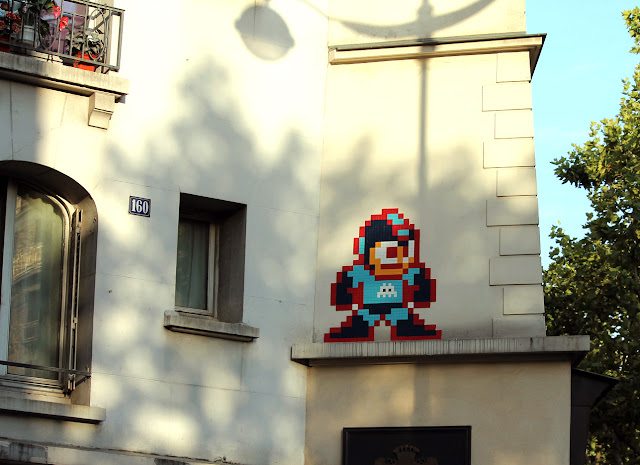 Megaman Street Art By Invader in Paris, France