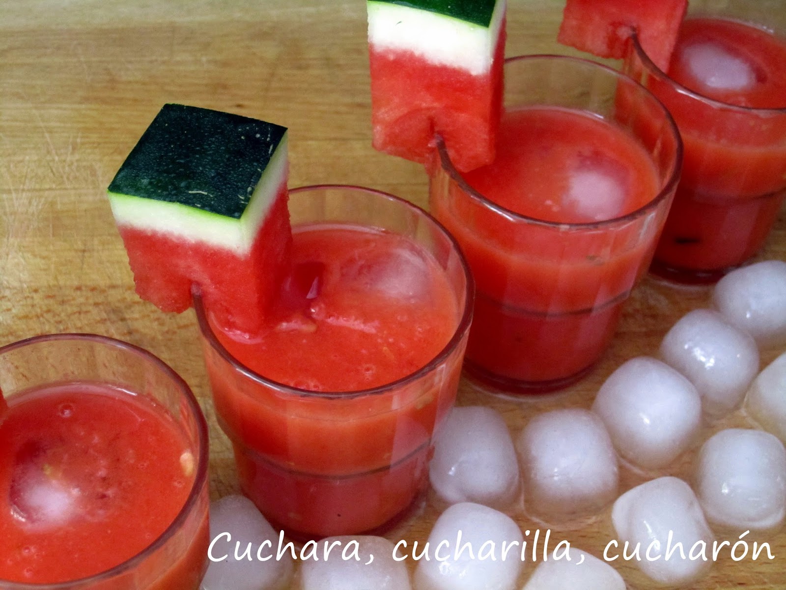 Cuchara, cucharilla, cucharón Gazpacho de sandía