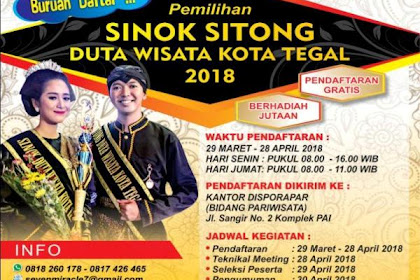 Pemilihan Sinok Sitong Duta Wisata Kota Tegal 2018