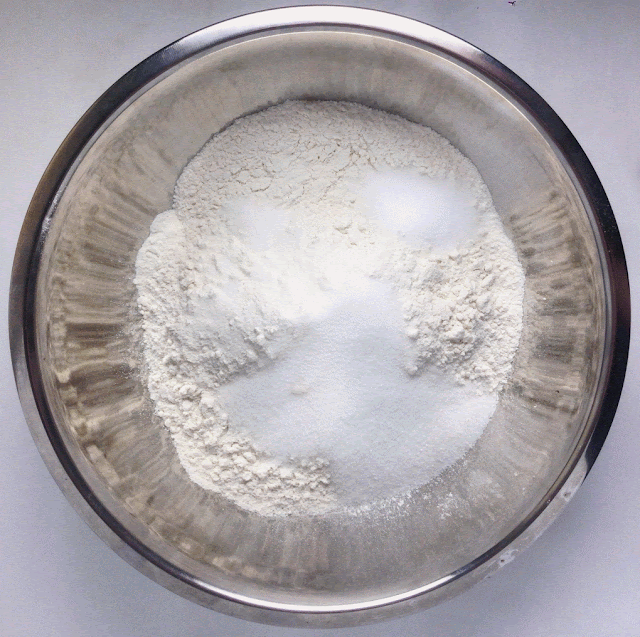Bowl of Bread Flour, Salt and Sugar Bowl of Bread Flour, Salt and Sugar