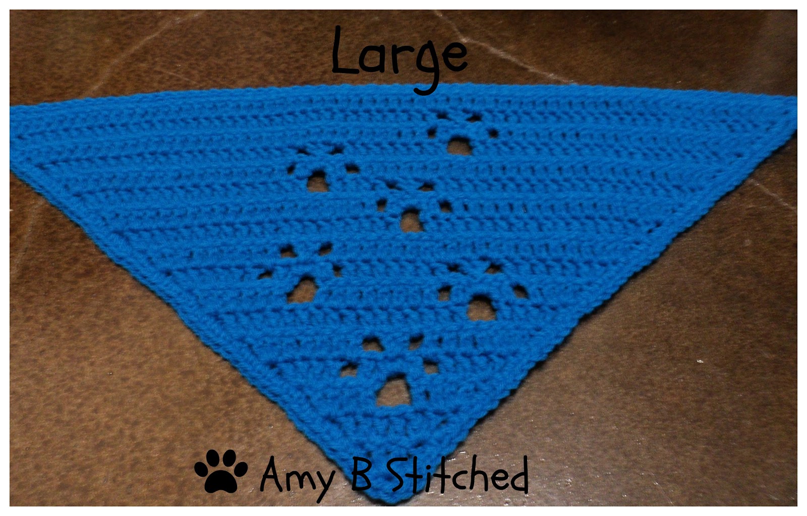 MEANDERING PAW PRINTS PET SCARF FREE Crochet Pattern