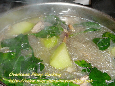 Tinolang Manok with Sotanghon Cooking Procedure Tinolang Manok with Sotanghon Cooking Procedure