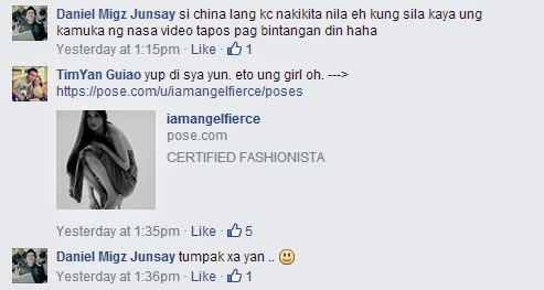 Angel Gutierrez girl in Paolo Bediones scandal - Facebook comment