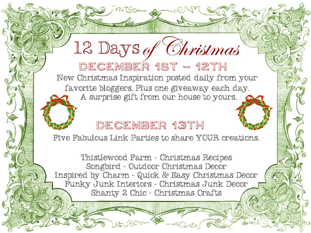 12 Days of Christmas, a Christmas junk link party via Funky Junk Interiors